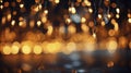 Capturing the enchantment of Christmas, photo showcases a mesmerizing bokeh of snowflakes against a light background Royalty Free Stock Photo