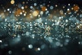 Capturing the enchantment of Christmas, photo showcases a mesmerizing bokeh of snowflakes against a light background Royalty Free Stock Photo