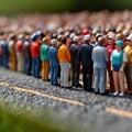 Capturing the Essence Exploring Miniature Crowd Dynamics in Contemporary Urban Spaces
