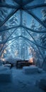 Capturing The Ethereal Beauty Of Winter: Forest Photography In An Igloo