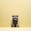 Capturing Japanese Minimalism: Adorable Raccoon In 32k Photography Royalty Free Stock Photo