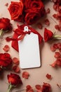 Capturing love: a stylish Valentine& x27;s Day mockup with copy space frame, perfect for creating personalized cards