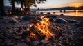 Capturing the Magic: Campfire at Dusk