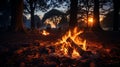 Capturing the Magic: Campfire at Dusk