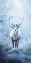 Capturing The Majestic Beauty Of Reindeer In A Frozen Meadow