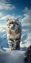 Capturing The Majestic Beauty Of Snow Leopards In Glacier Photography