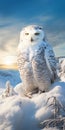 Capturing The Majestic Beauty Of A Snowy Owl In The Tundra