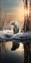 Capturing The Majestic Polar Bear In Stunning Swamp Photography