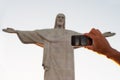Capturing the majesty of Christ the Redeemer. the Christ the Redeemer monument in Rio de Janeiro, Brazil.