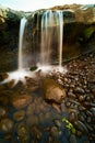 A mini waterfall in Kampili Dam Royalty Free Stock Photo