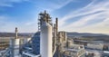 Capturing the Scale of an Industrial Cement Plant from Above Royalty Free Stock Photo