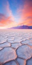 Capturing The Serene Beauty Of A Frozen Desert Landscape