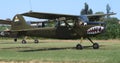 Cessna O-1 Bird Dog Takeoff, Vintage Military Aircraft, Bagnoli Italy