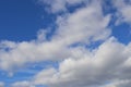 Blue sky and white clouds background 3, in April 2020. Royalty Free Stock Photo