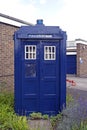 Police call box, outside Wetherby Police station, Wetherby, North Yorkshire, England.