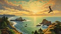 Capturing The Wild Beauty Of Oregon\'s Coastline: A Cloud Wpa Poster