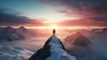 Capturing The World\'s Edge: Paul Zizka\'s Breathtaking Mountain Photography Royalty Free Stock Photo