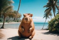 capybara con ropa humanoide Royalty Free Stock Photo