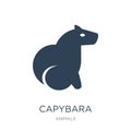capybara icon in trendy design style. capybara icon isolated on white background. capybara vector icon simple and modern flat