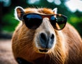 Capybara in sunglasses.