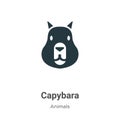 Capybara vector icon on white background. Flat vector capybara icon symbol sign from modern animals collection for mobile concept