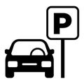 Car parking icon Royalty Free Stock Photo