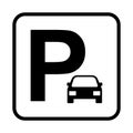 Car parking icon Royalty Free Stock Photo