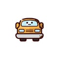 Cute clean and dirty car mascot design illustration