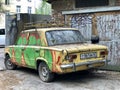 Car Abandoned and Vandalically Painted