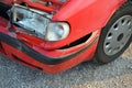 Car accident - broken front light Royalty Free Stock Photo