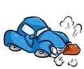 Car Accident Cartoon Illustration
