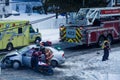 Car accident caused by bad signalisation at Intersection in Long