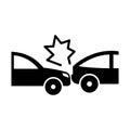 Car accident collision Isolated Vector icon that can be easily modified or edited