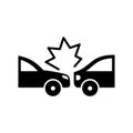 Car accident collision Isolated Vector icon that can be easily modified or edited