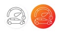 Car accident, exceeding the permissible speed, vector icons set for web design, templates, infographics and more Royalty Free Stock Photo