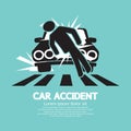 Car Accident Knocked Down A Man Royalty Free Stock Photo