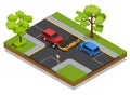 Car Accidents Isometric Composition Royalty Free Stock Photo