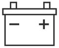 Car accumulator battery. Automobile energy source icon