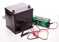 Car accumulator battery and charger