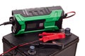 Car accumulator battery and charger