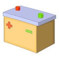 Car accumulator icon, cartoon style Royalty Free Stock Photo