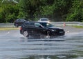 Car at ADAC driving safety aquaplaning training