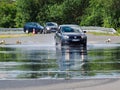 Car at ADAC driving safety aquaplaning training