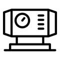 Car air compressor icon, outline style Royalty Free Stock Photo