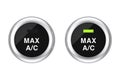 Car Air Condition Button. 3d Rendering Royalty Free Stock Photo