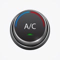 Car air condition button, isolated on white