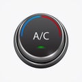 Car air condition button, isolated on white Royalty Free Stock Photo