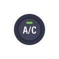 Car air condition button on white background. Vector stock illustration.