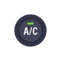 Car air condition button on white background. Vector stock illustration. Royalty Free Stock Photo
