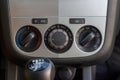 Car air conditioner manual control panel Royalty Free Stock Photo